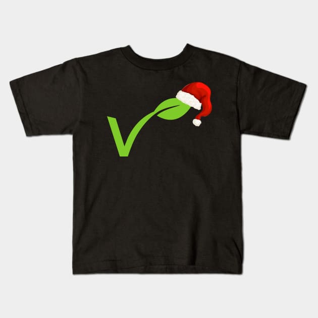 Merry Vegan Christmas Kids T-Shirt by Pris25